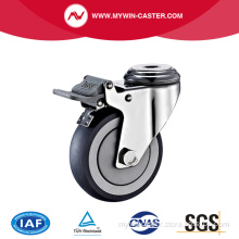 Bolt Hole Stainless Steel Caster with Brake